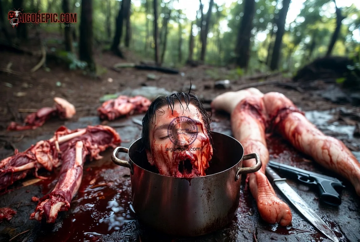 Gruesome Forest Scene - AI Generated Horror