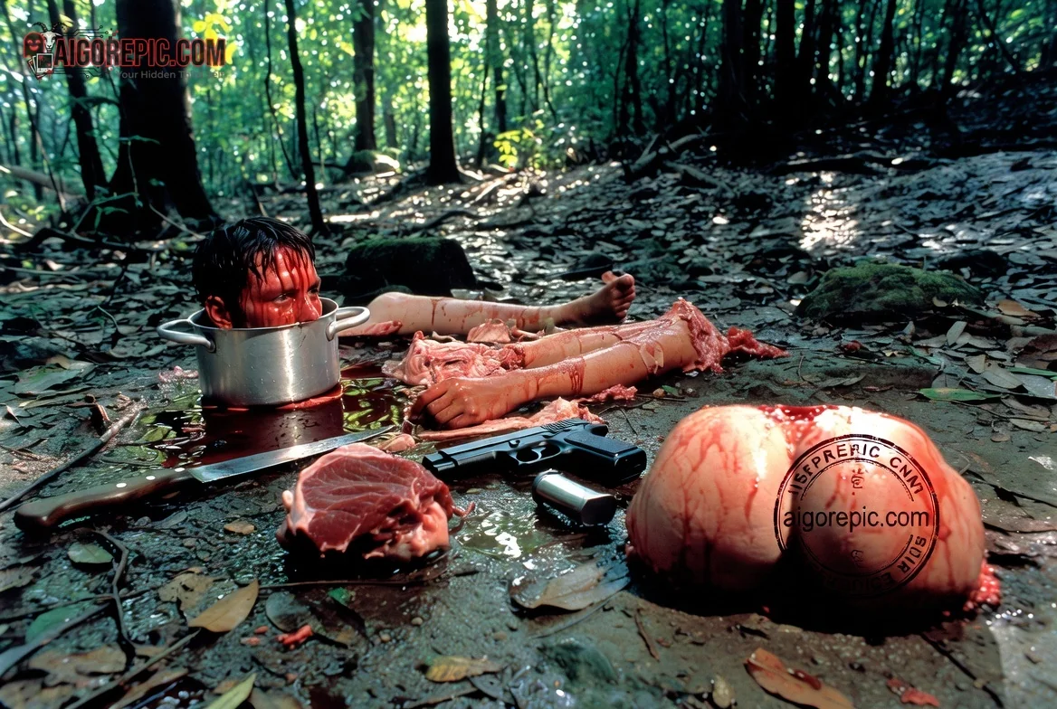 Gruesome Forest Scene - AI Generated Horror