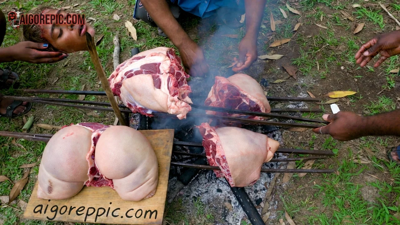 Gruesome Human BBQ Scene - AI Generated Horror