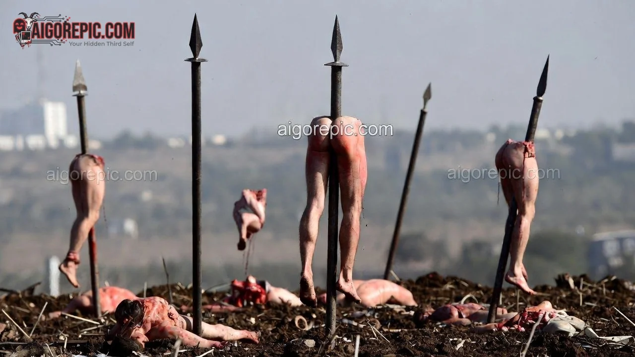 Gruesome Impalement Scene - AI Generated Horror