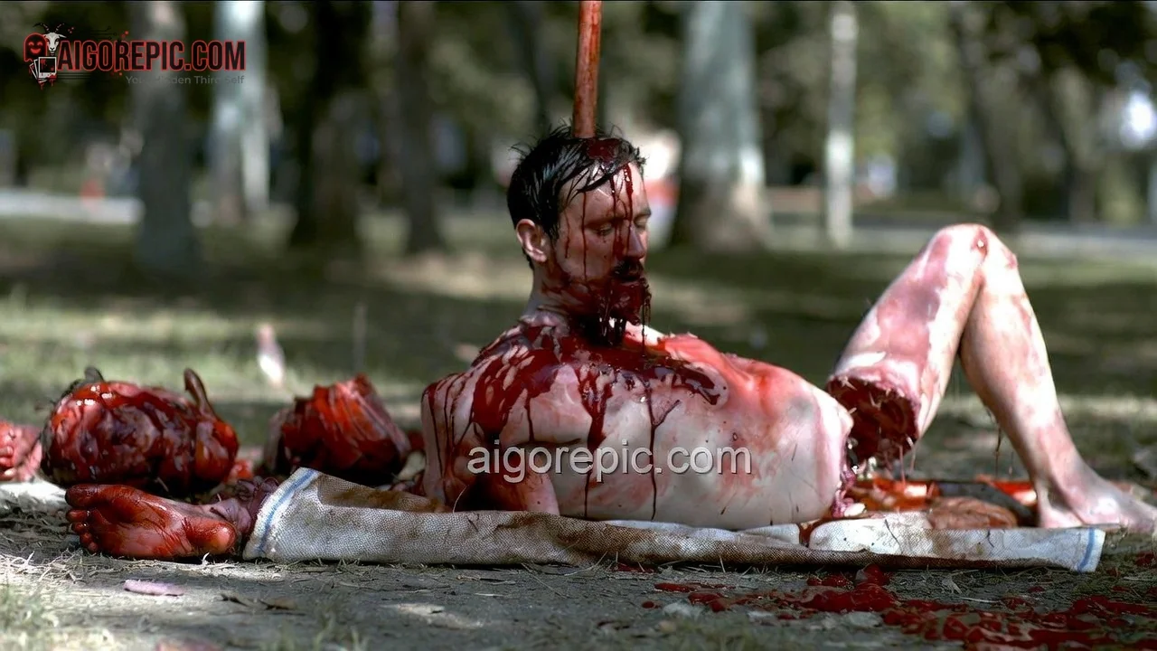 Gruesome Outdoor Scene - AI Generated Horror