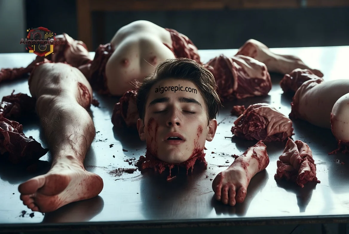 Gruesome Scene of Dismemberment - AI Generated Horror