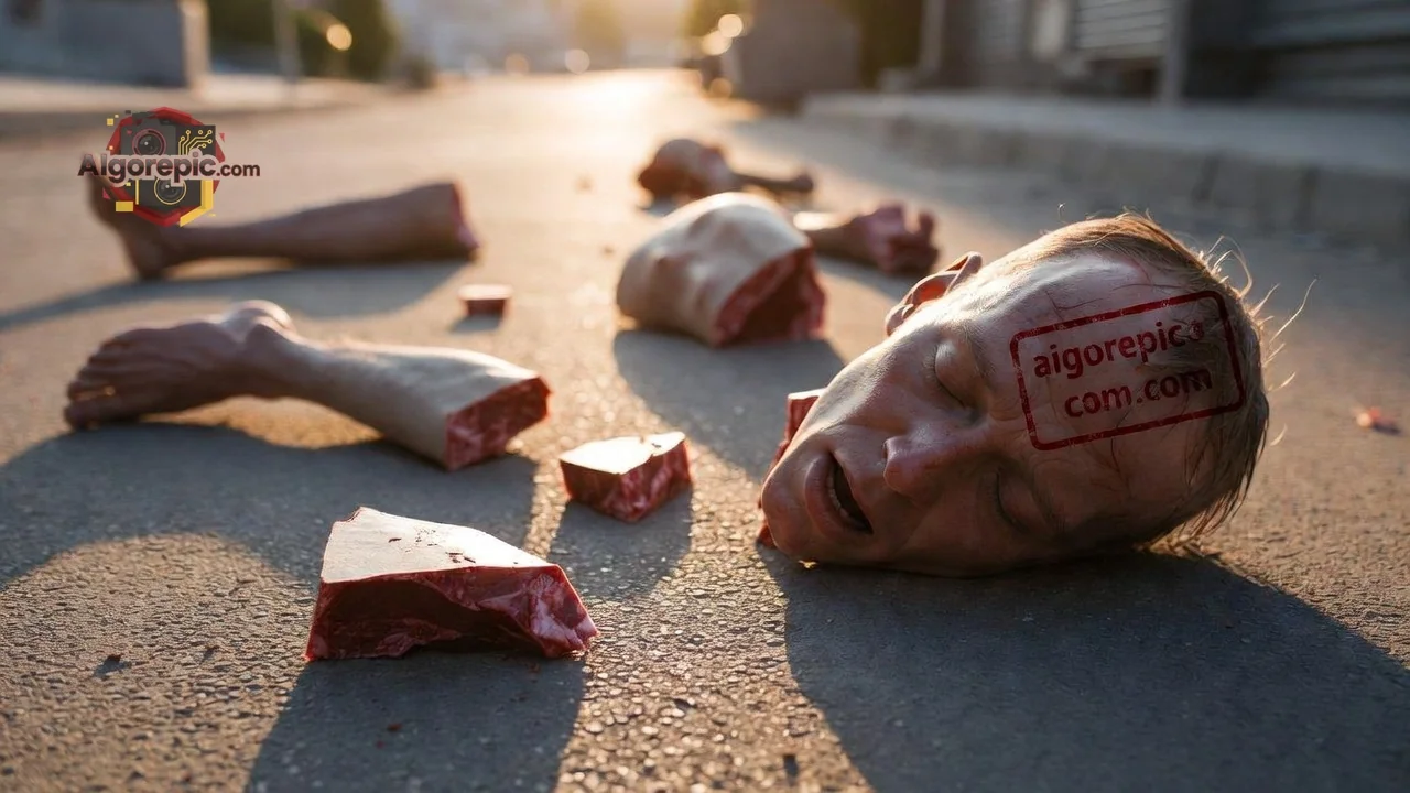 Gruesome Street Scene - AI Generated Horror