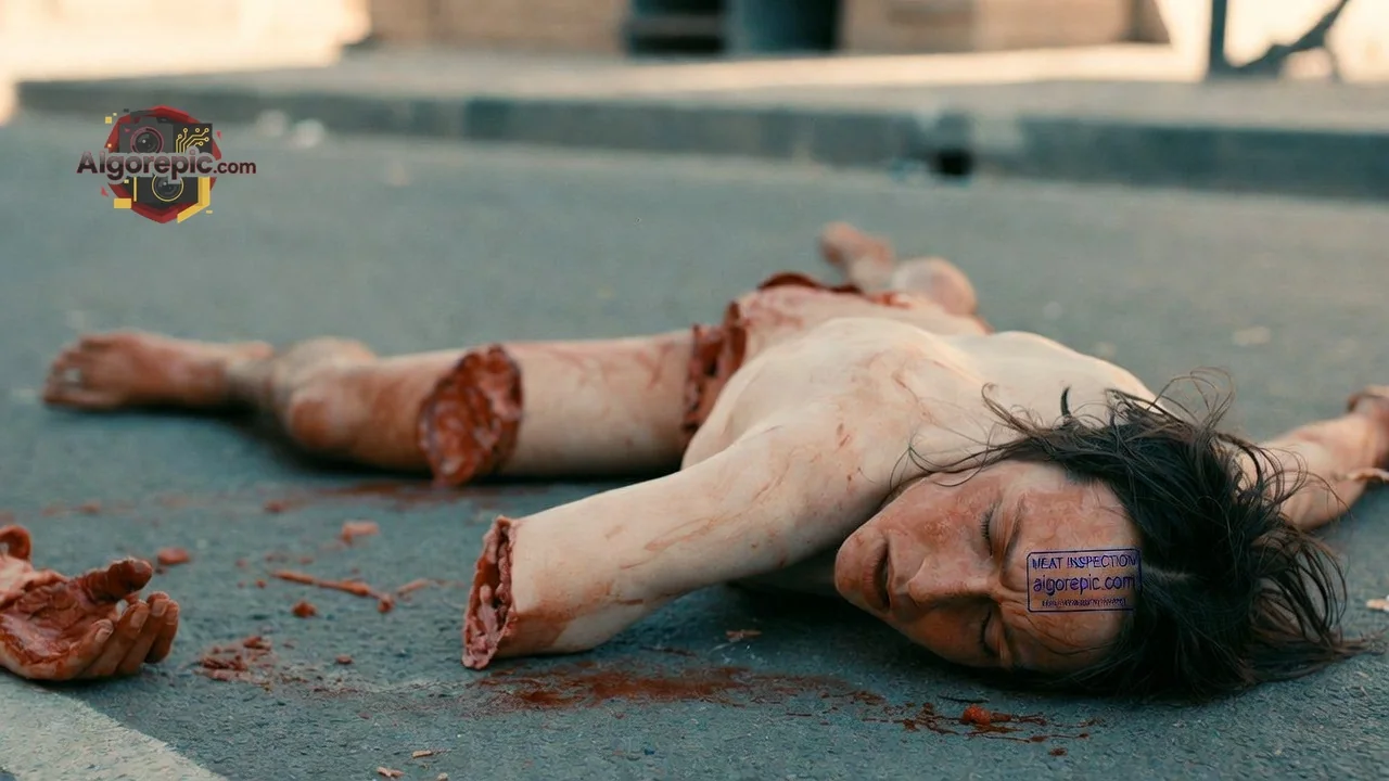 Gruesome Street Scene - AI Generated Horror