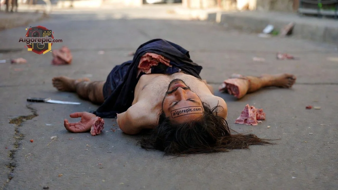 Gruesome Street Scene - AI Generated Horror