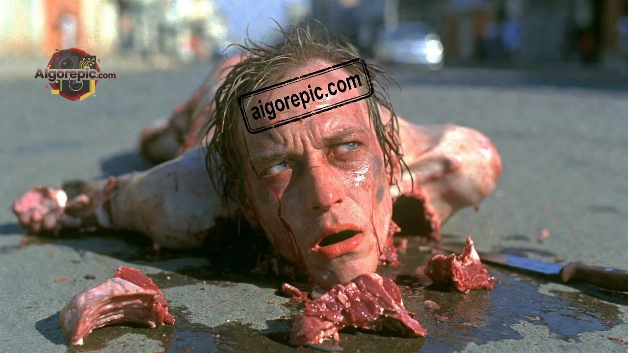 Gruesome Street Scene - AI Generated Horror