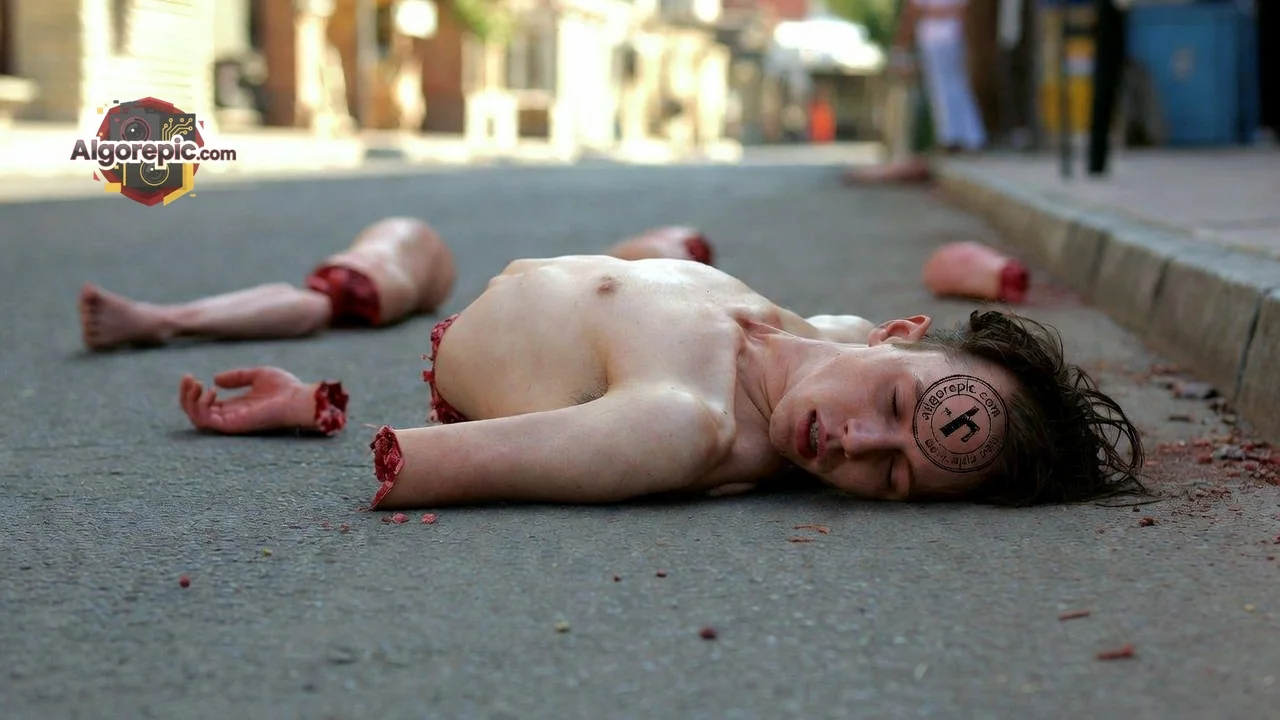 Gruesome Street Scene - AI Generated Horror