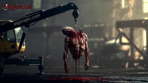 Hanged Man Bloodied by Crane