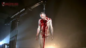 Hanging Bloodied Male Figure
