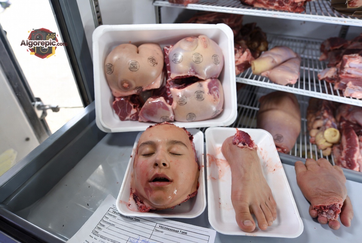 Human Remains in Morgue - AI Generated Horror