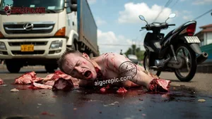 Motorcycle Accident Scene