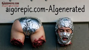 Severed Body Parts Wrapped in Foil