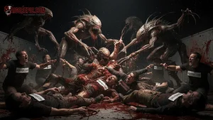 Alien Creatures Devouring Humans