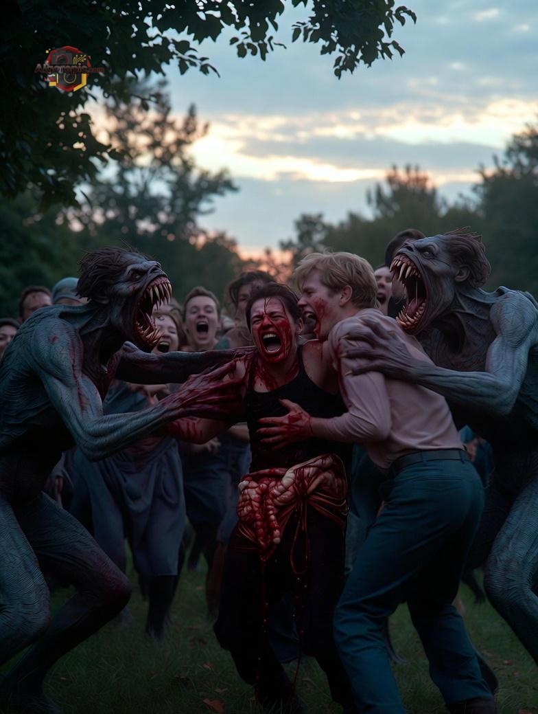 Horror Attack in Forest - AI Generated Horror