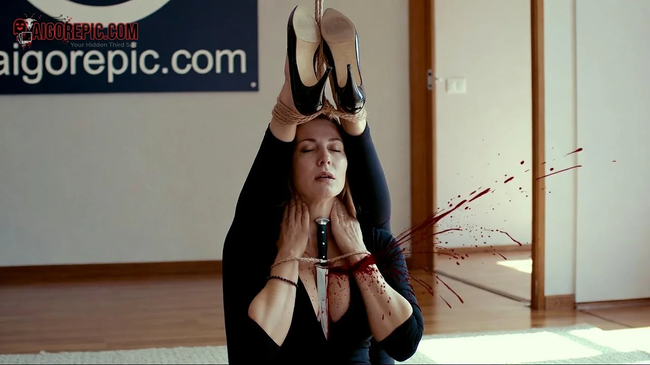 Bloody Contortionist Scene - AI Generated Horror