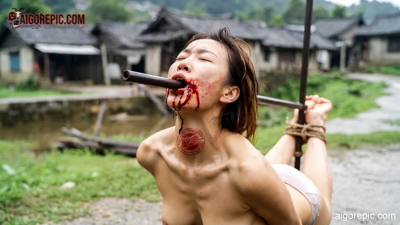 Bound Woman in Distress - AI Generated Horror