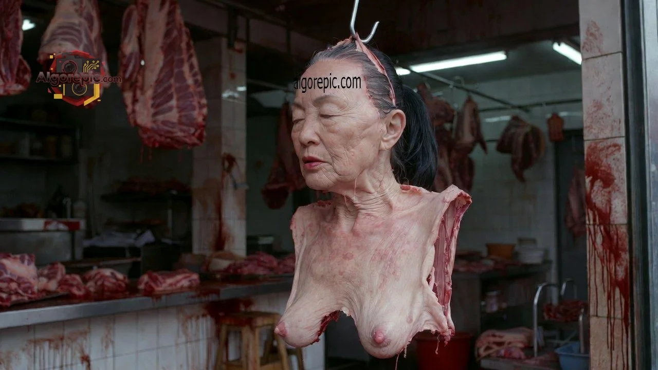 Butcher Shop Display - AI Generated Horror