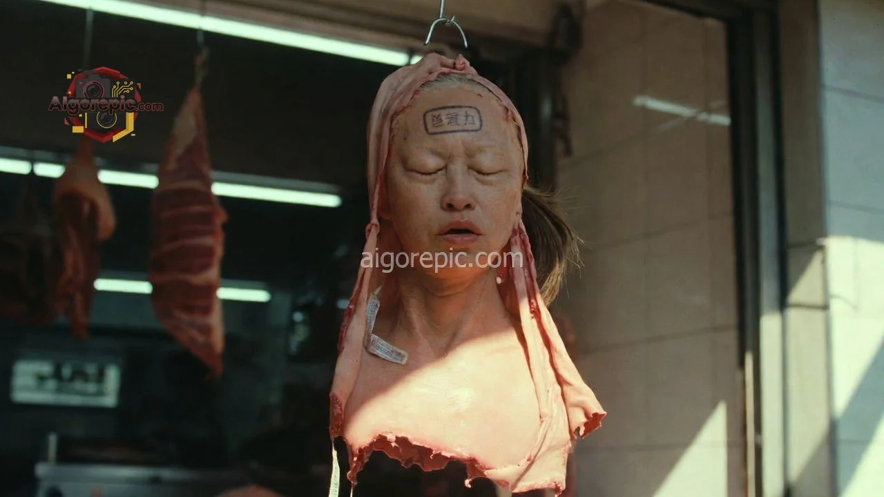 Butcher Shop Horror Scene - AI Generated Horror