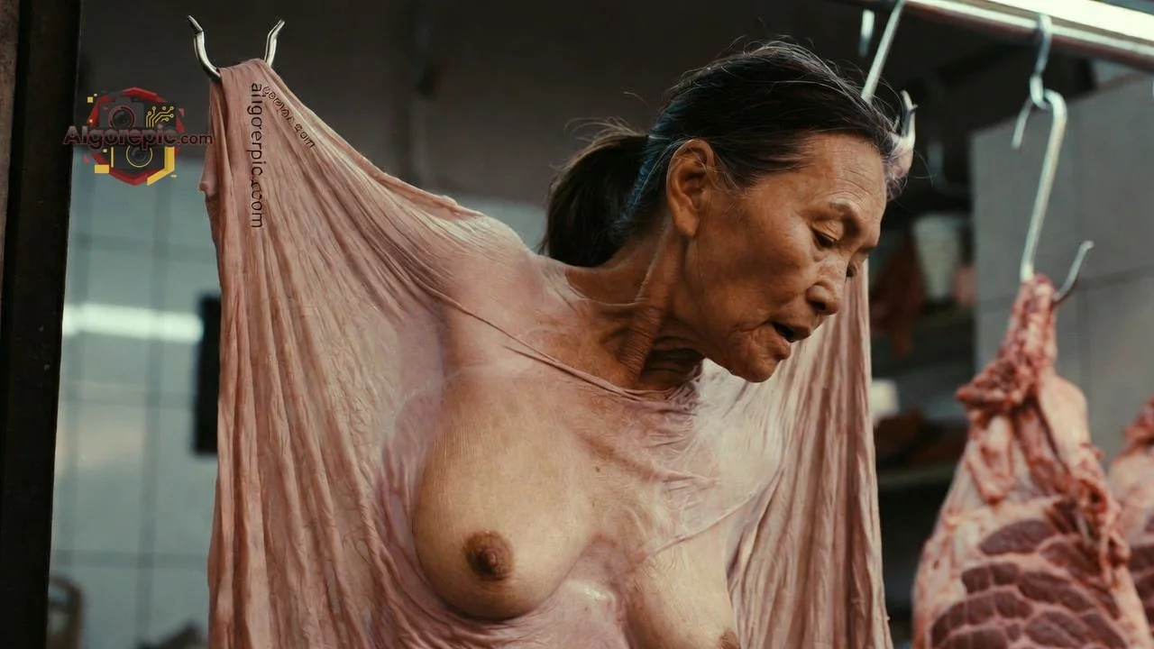 Butcher Shop Scene - AI Generated Horror