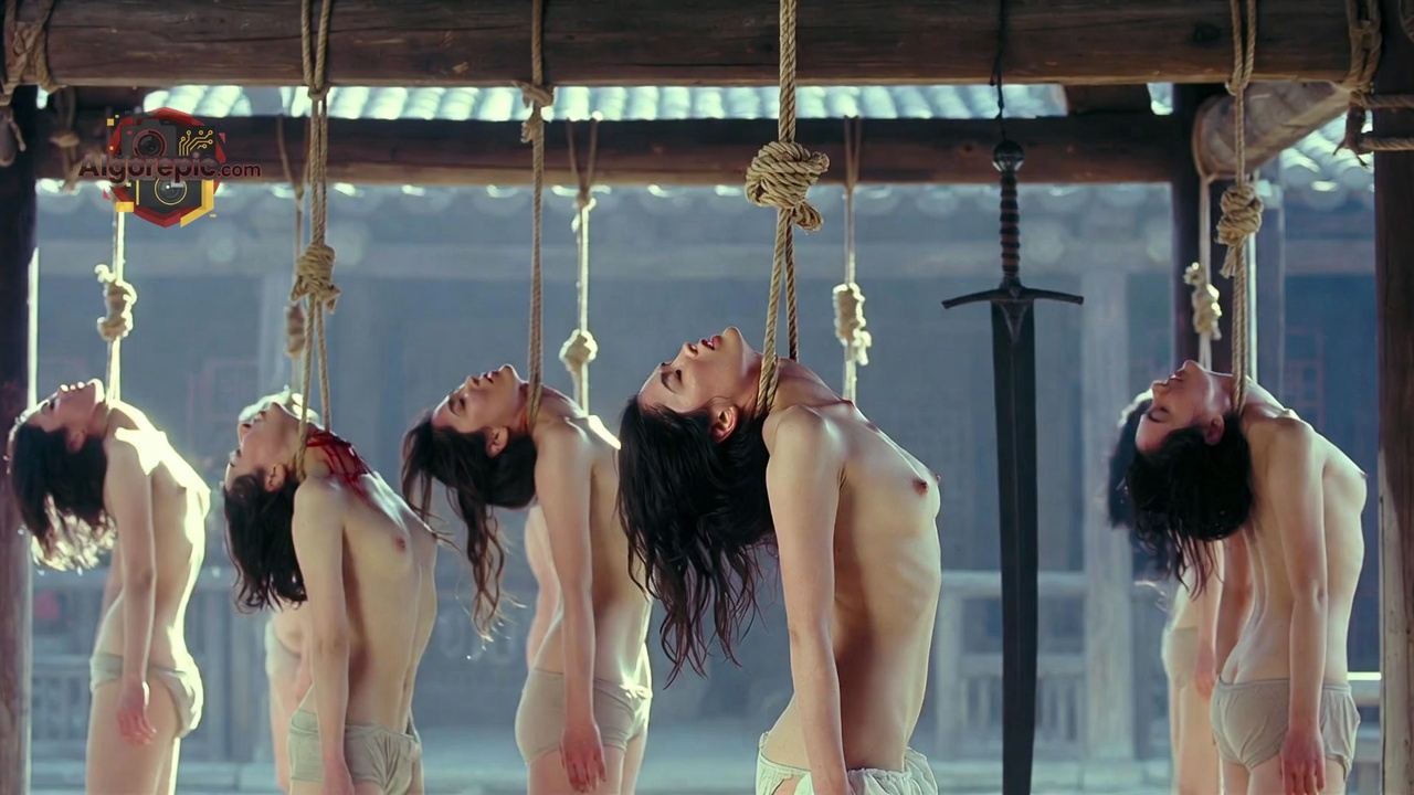 Hanged Women in Ancient Setting - AI Generated Horror