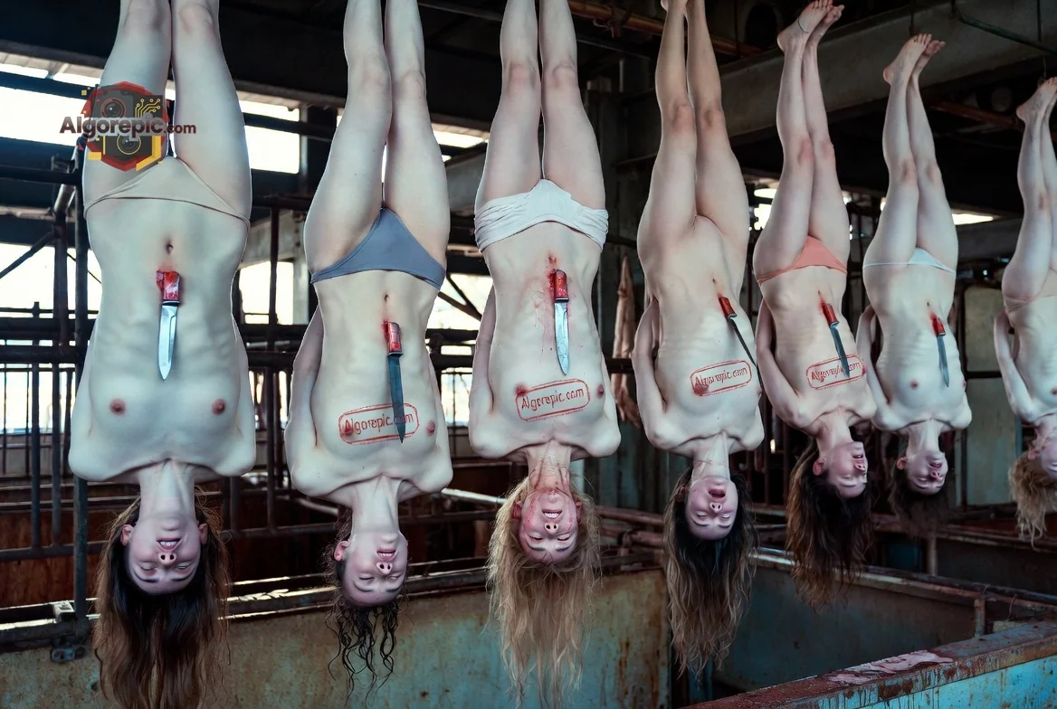 Hanging Bodies with Knives - AI Generated Horror