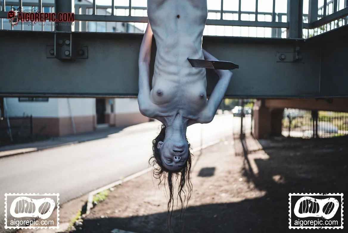 Hanging Woman Under Bridge - AI Generated Horror
