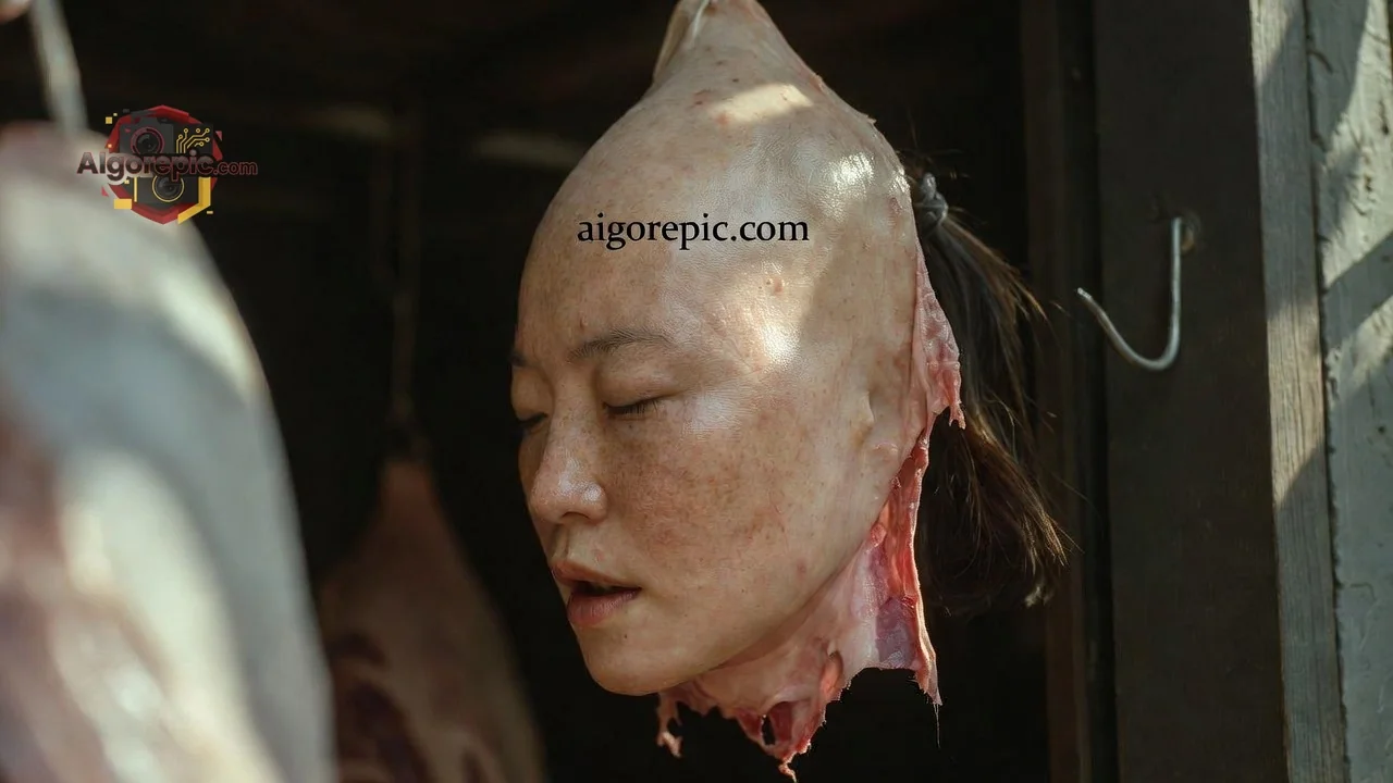 Headless Body in Butcher Shop - AI Generated Horror