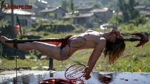 Impaled Woman in Field