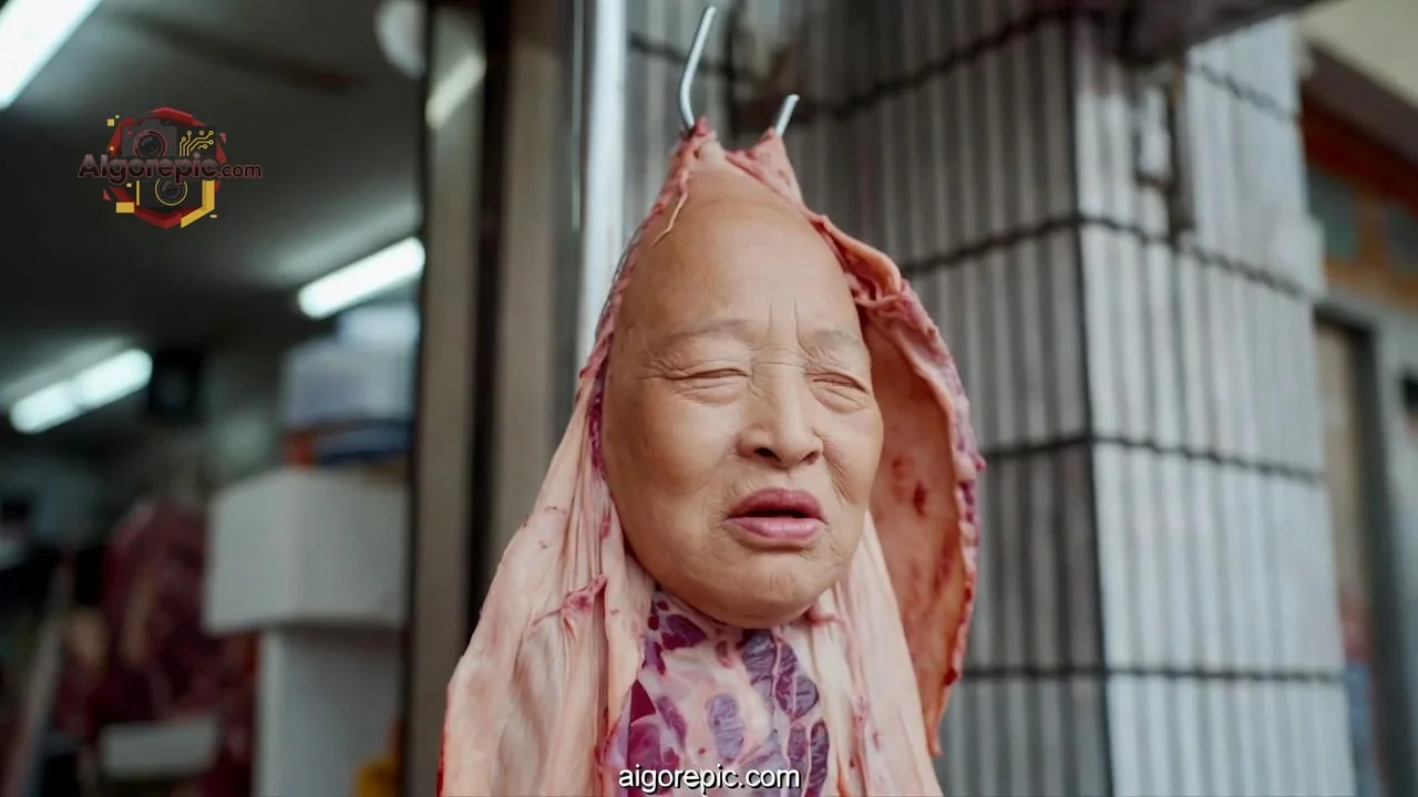 Meat Market Display - AI Generated Horror