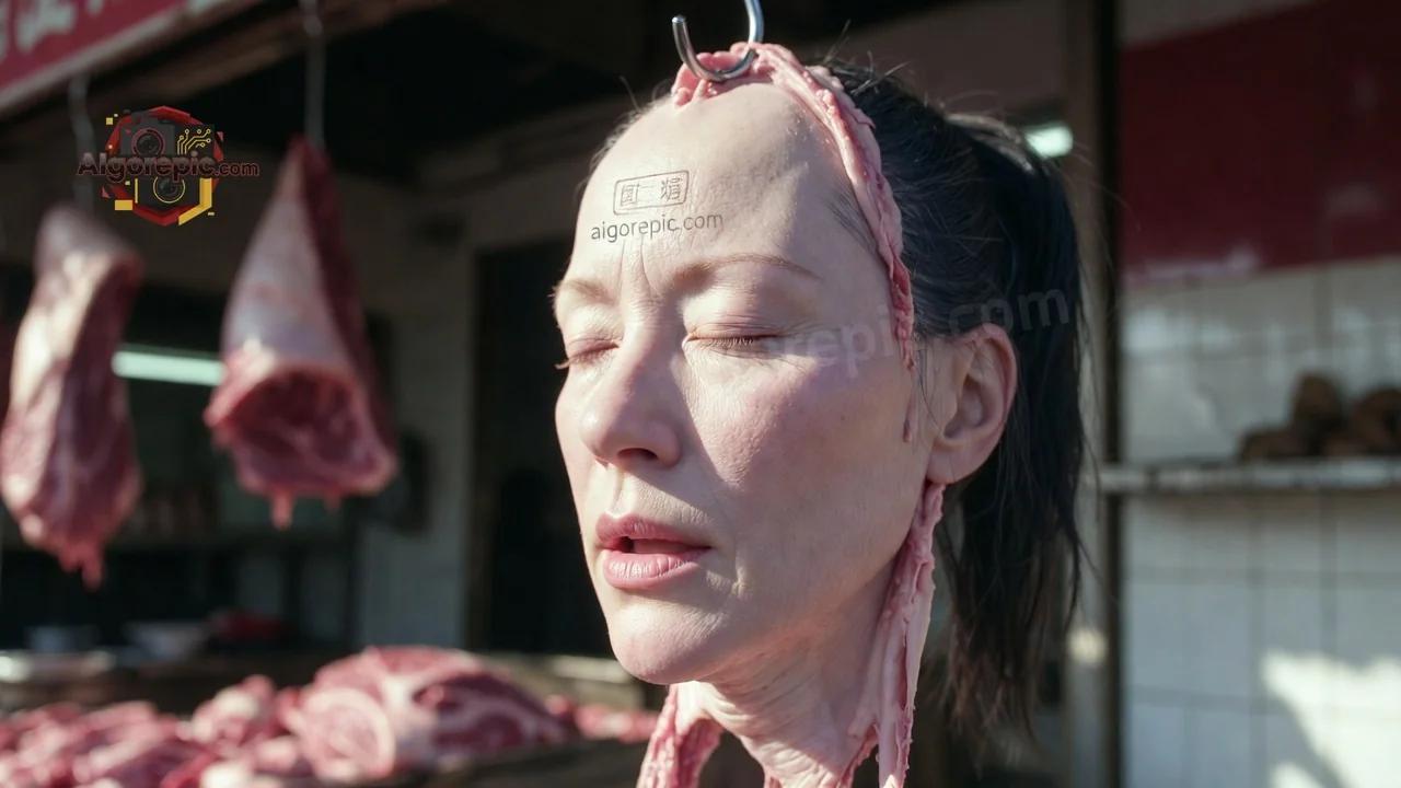 Meat Market Display - AI Generated Horror