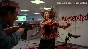 Office Shooting Blood Splatter