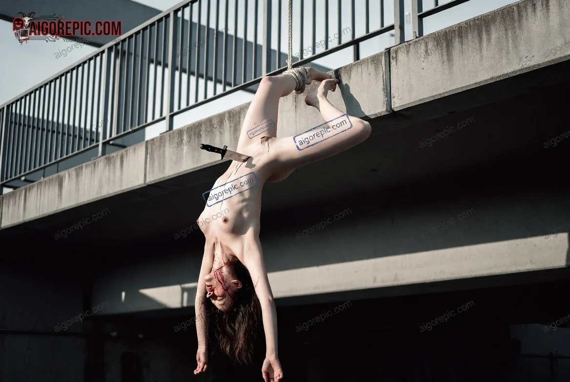 Suspended Nude Figure - AI Generated Horror