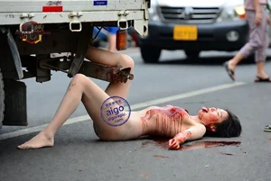Tragic Road Accident Scene