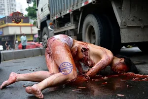 Tragic Street Accident Scene