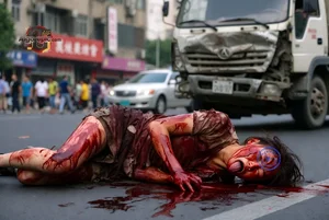 Tragic Street Accident Scene