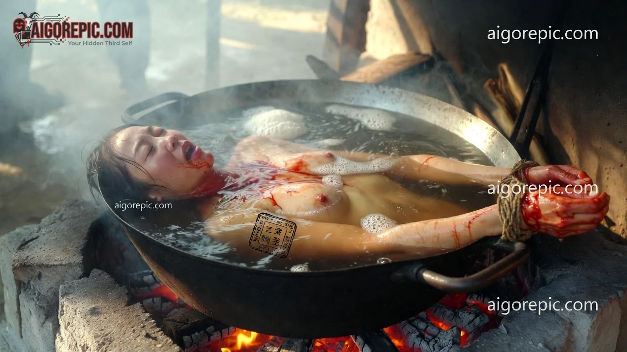 Woman in Boiling Pot - AI Generated Horror