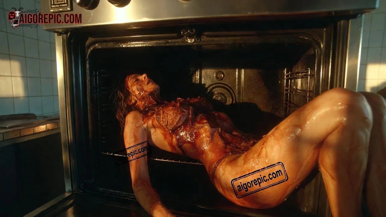 Woman in Oven Horror - AI Generated Horror