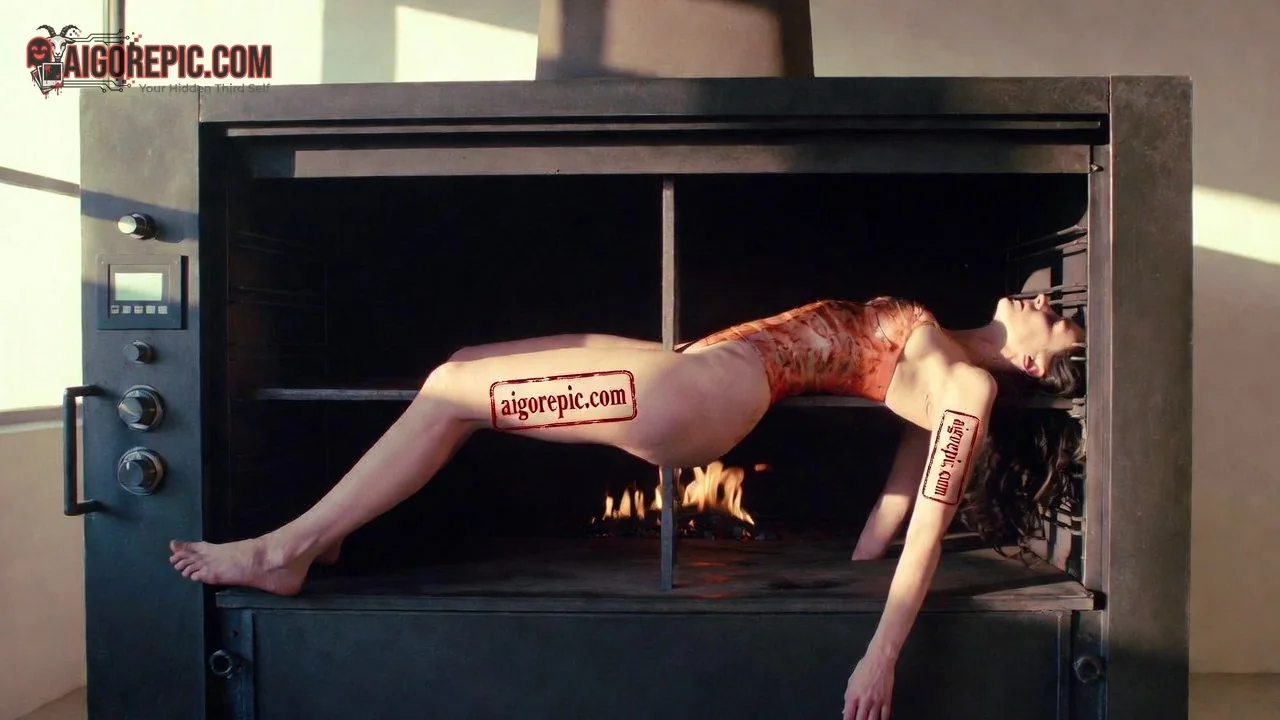 Woman in Oven - AI Generated Horror