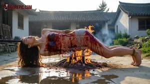 Woman Over Fire Ritual