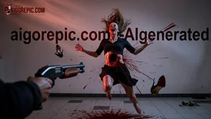 Woman Shot Mid-Air
