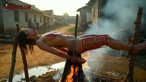 Woman Tied Over Fire