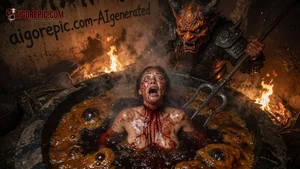 Woman Tortured in Demon Cauldron