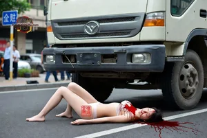 Woman Under Truck Accident