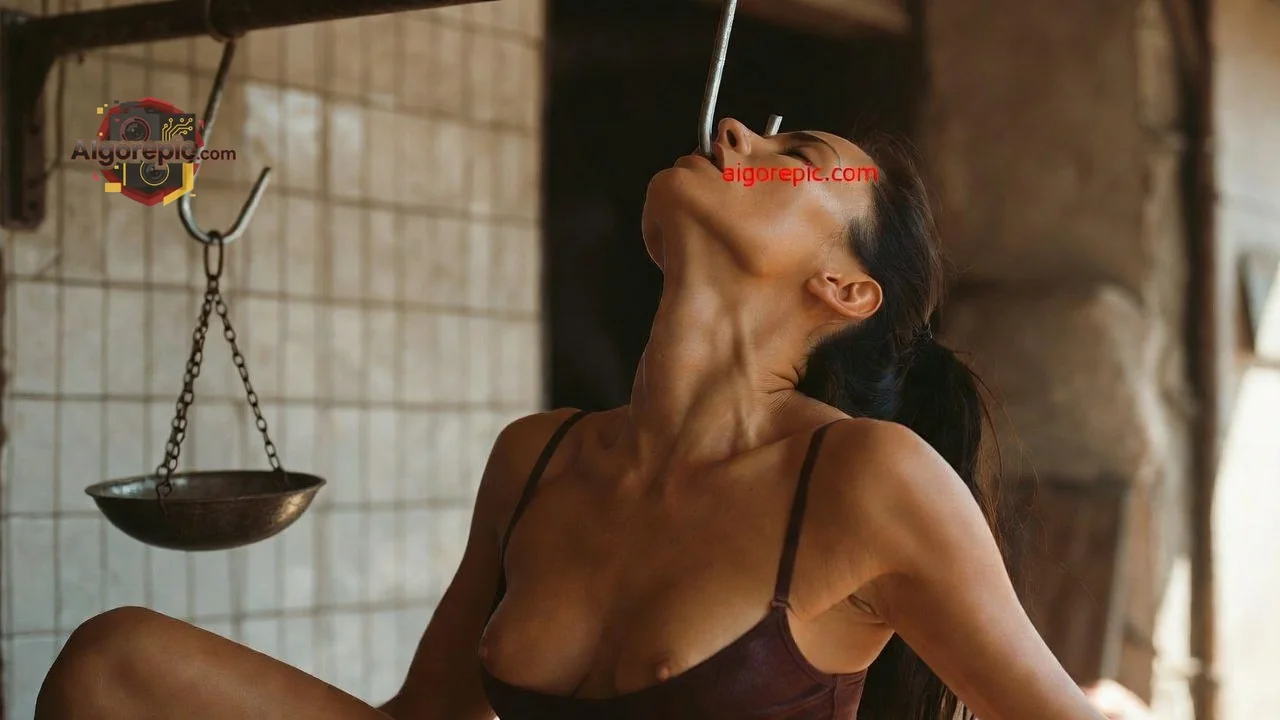 Woman with Smoking Pipe - AI Generated Horror