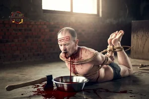 Bound Man Bleeding