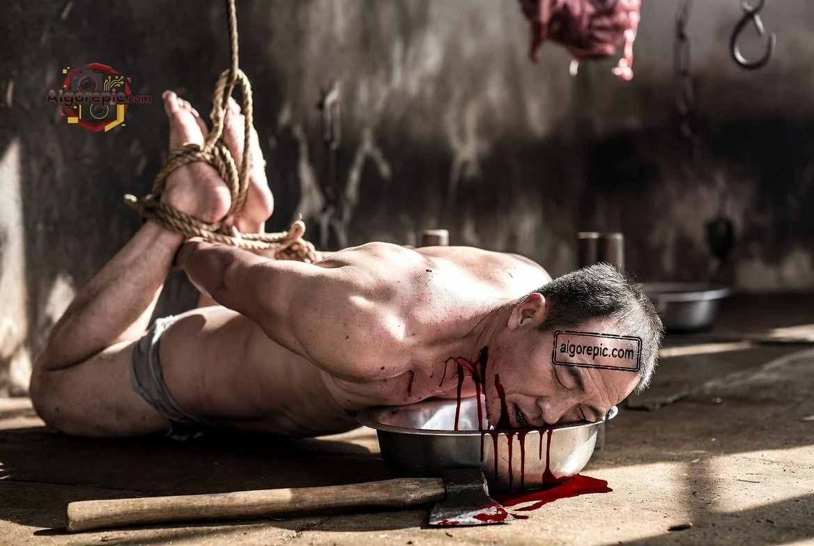 Bound Man in Distress - AI Generated Horror