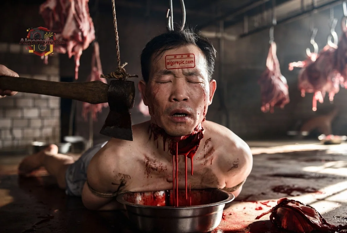 Brutal Slaughterhouse Scene - AI Generated Horror