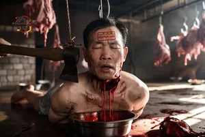 Brutal Slaughterhouse Scene