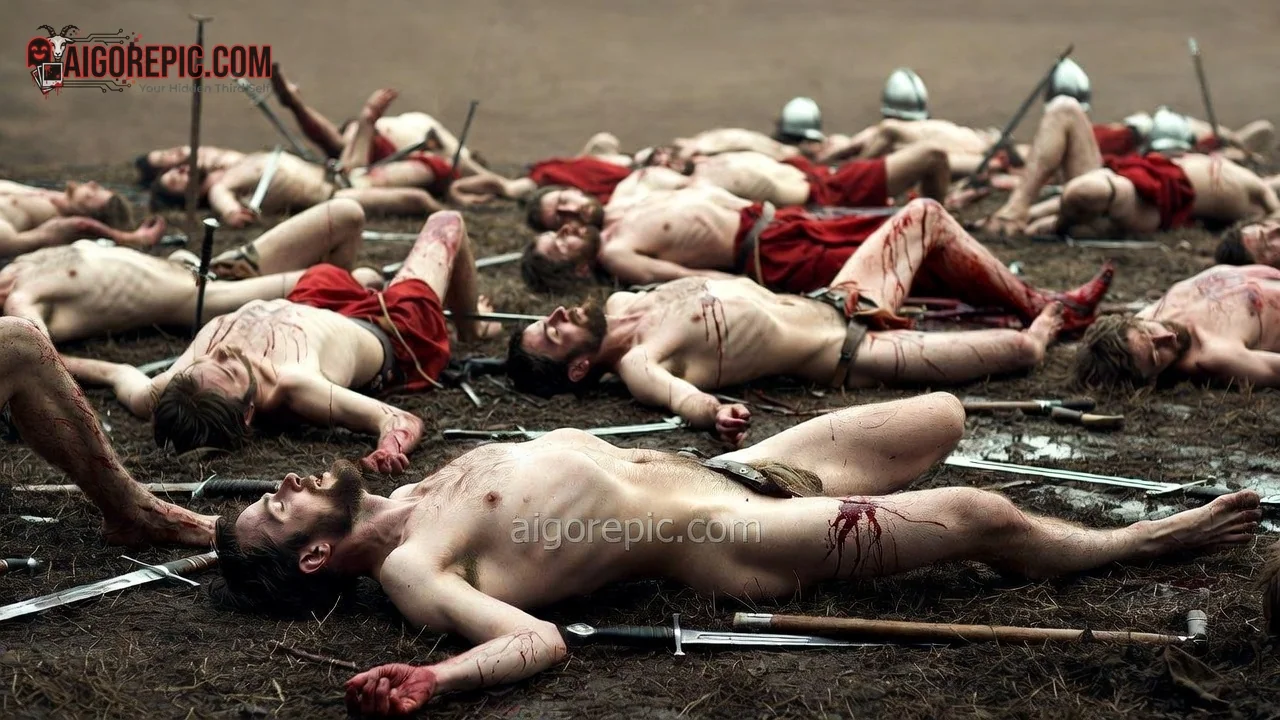 Fallen Warriors After Battle - AI Generated Horror