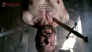 Man Impaled by Swords